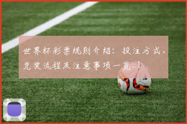 世界杯彩票规则介绍：投注方式、兑奖流程及注意事项一览_1