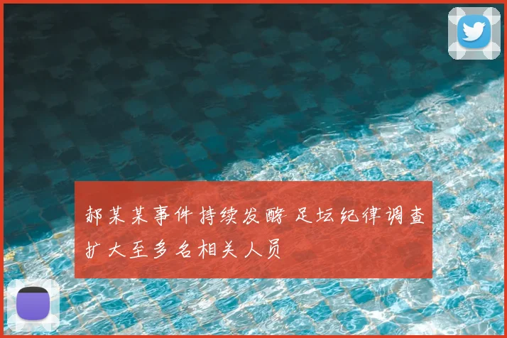 郝某某事件持续发酵 足坛纪律调查扩大至多名相关人员